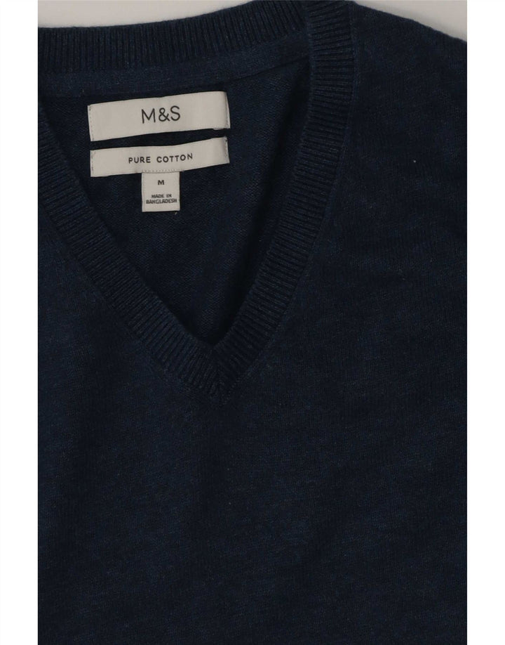 Marks & Spencer Camiseta sin mangas para hombre de algodón azul medio