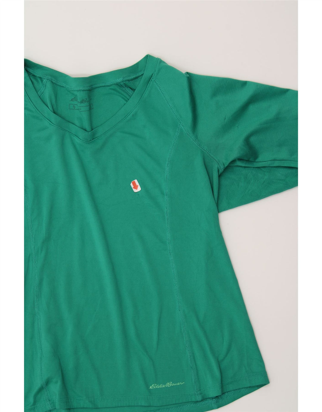 EDDIE BAUER Womens Top Long Sleeve UK 12 Medium Green Polyester Vintage Eddie Bauer and Second-Hand Eddie Bauer from Messina Hembry 