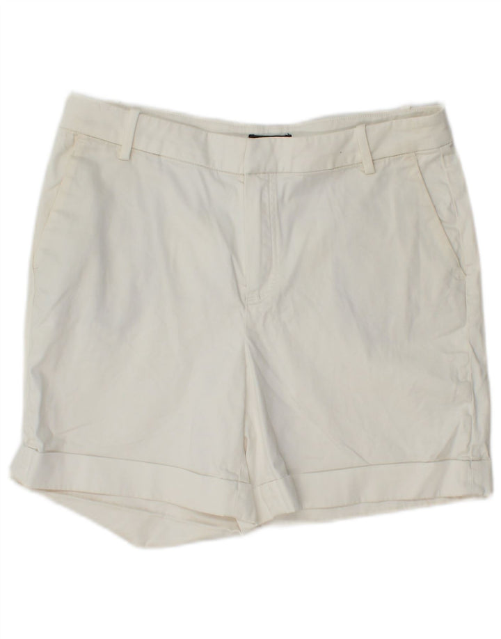 Massimo Dutti Pantalones Cortos Chinos Mujer EU 38 Small W28 Algodón Blanco