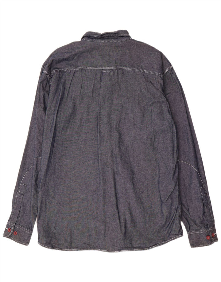 LEE Camisa Hombre XL Azul Marino Algodón