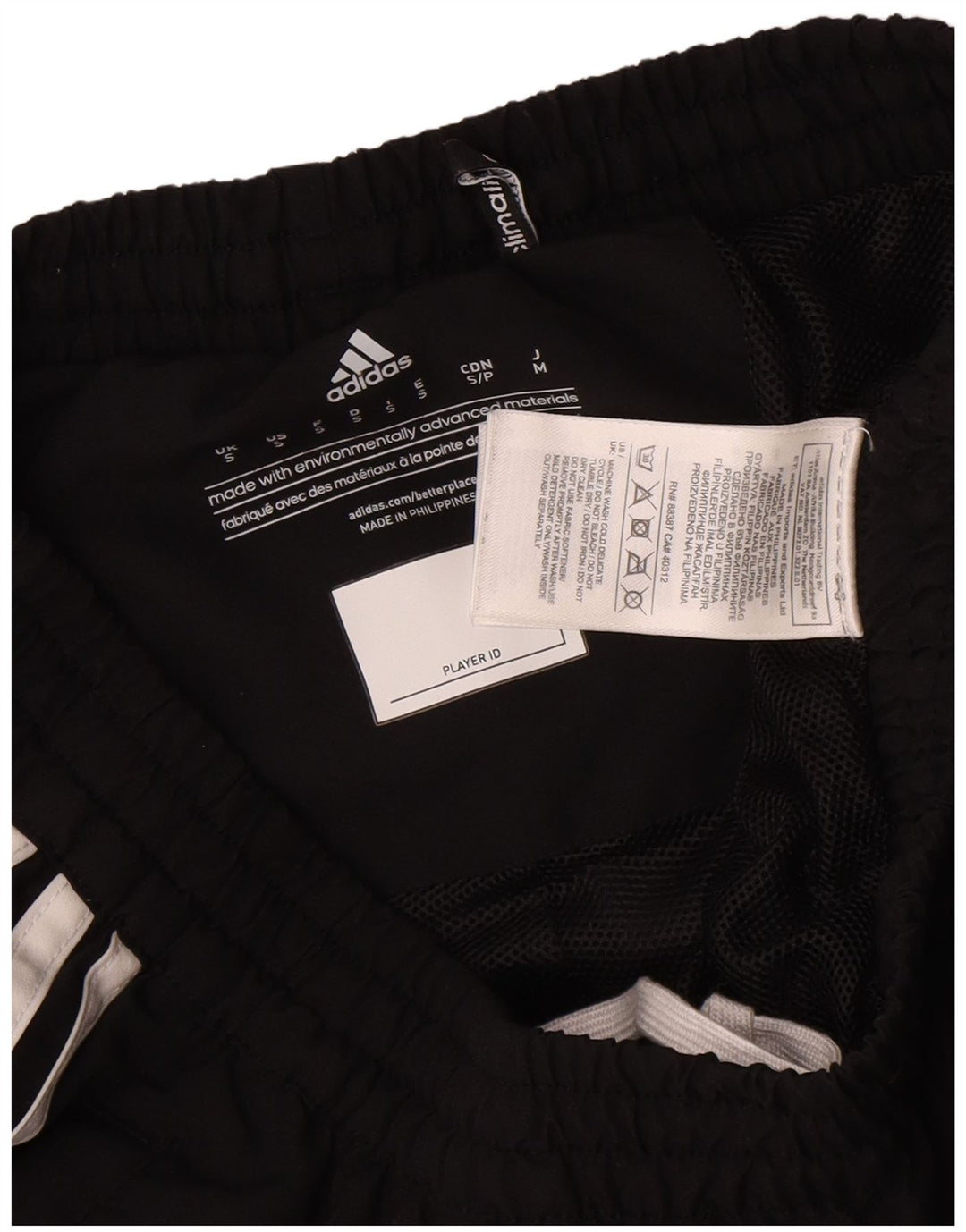 ADIDAS Hombre Climalite Chándal Pantalones Pequeños Poliéster Negro