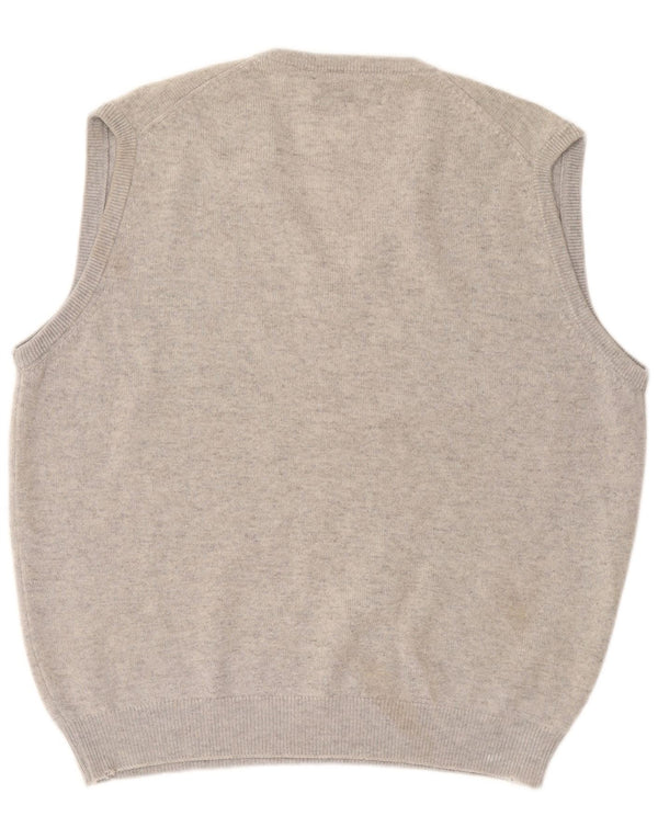 Pringle Hombre Chaleco Tank Top XL Lana Gris
