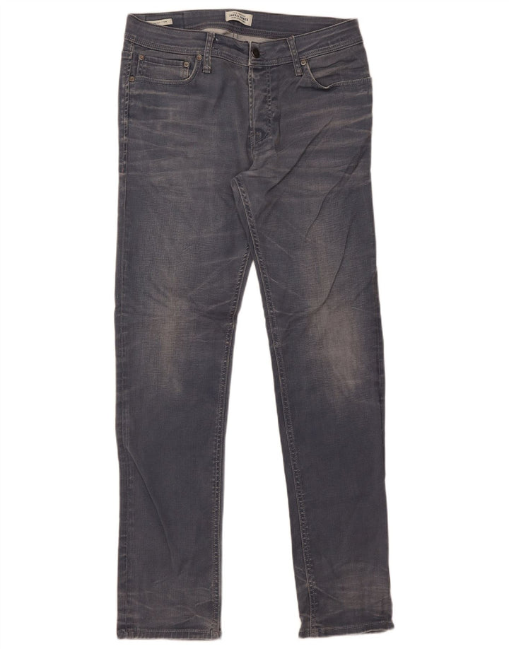 Jack & Jones Tim Slim Jeans para Hombre W34 L34 Algodón Gris