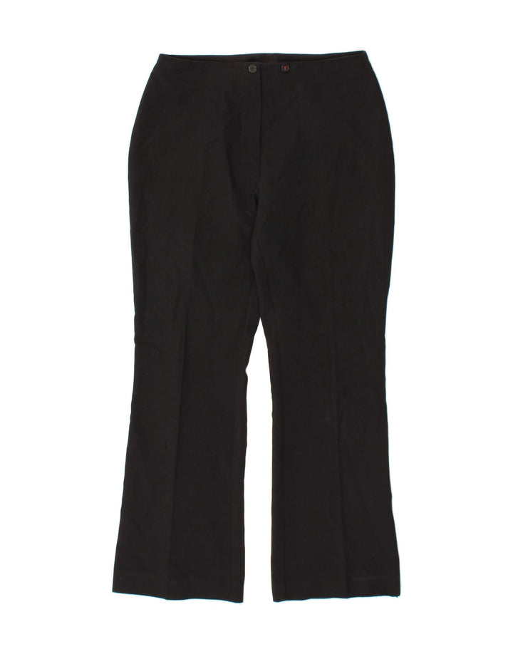 ST. BERNARD Womens Bootcut Casual Trousers UK 12 Medium W30 L29 Black Vintage St. Bernard and Second-Hand St. Bernard from Messina Hembry 