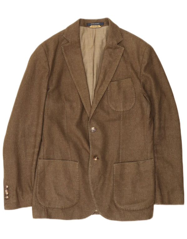 Massimo Dutti Chaqueta Blazer De 2 Botones Para Hombre EU 50 Large Lana Marrón