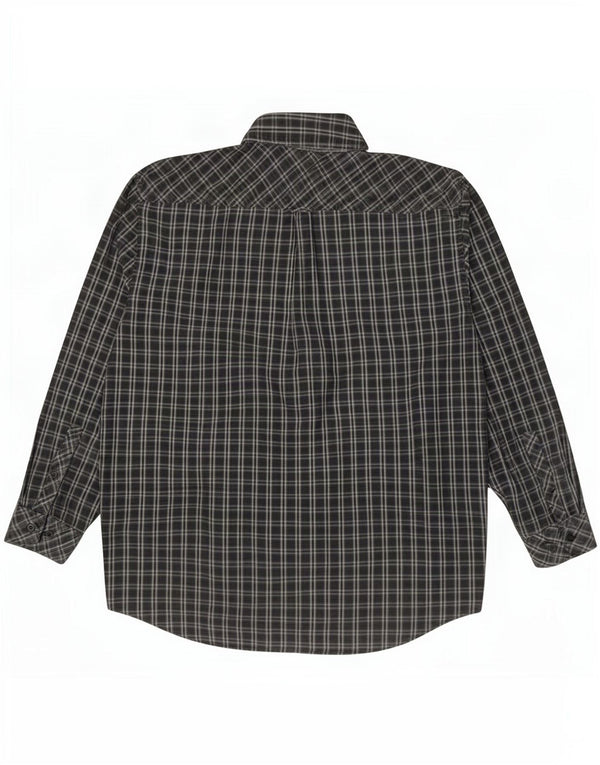Ben Sherman Camisa para hombre 2XL Algodón a cuadros gris