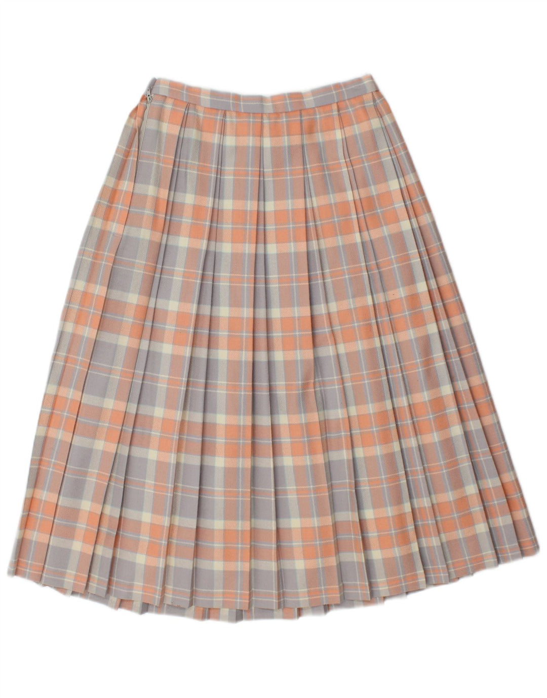 Vintage mujer cuchillo falda plisada Reino Unido 10 pequeño W26 multicolor nueva lana