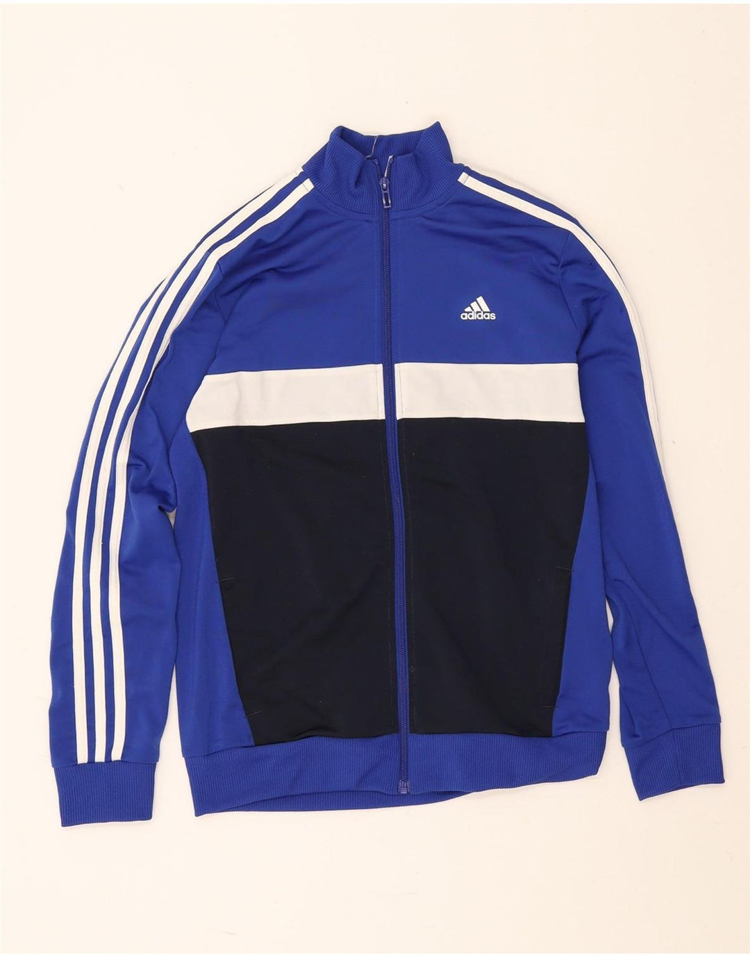 Adidas - Chaqueta de chándal para niño, 13-14 años, color azul, poliéster