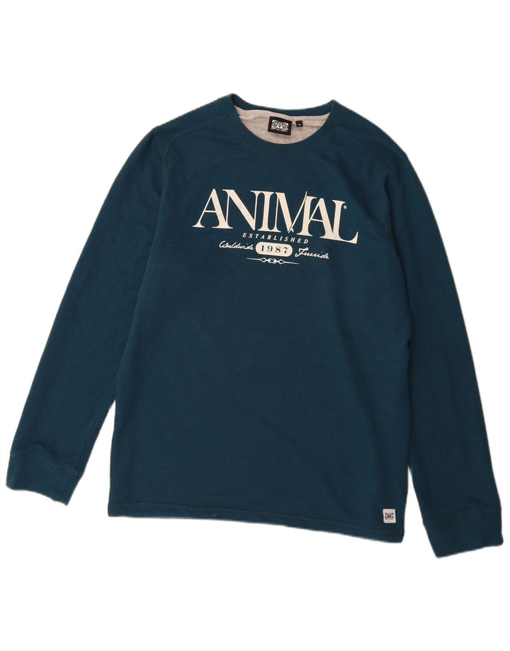 Animal - Sudadera con gráfico para hombre, jersey, algodón, azul medio