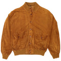 Vintage hombres ante bomber chaqueta IT 56 2XL cuero beige