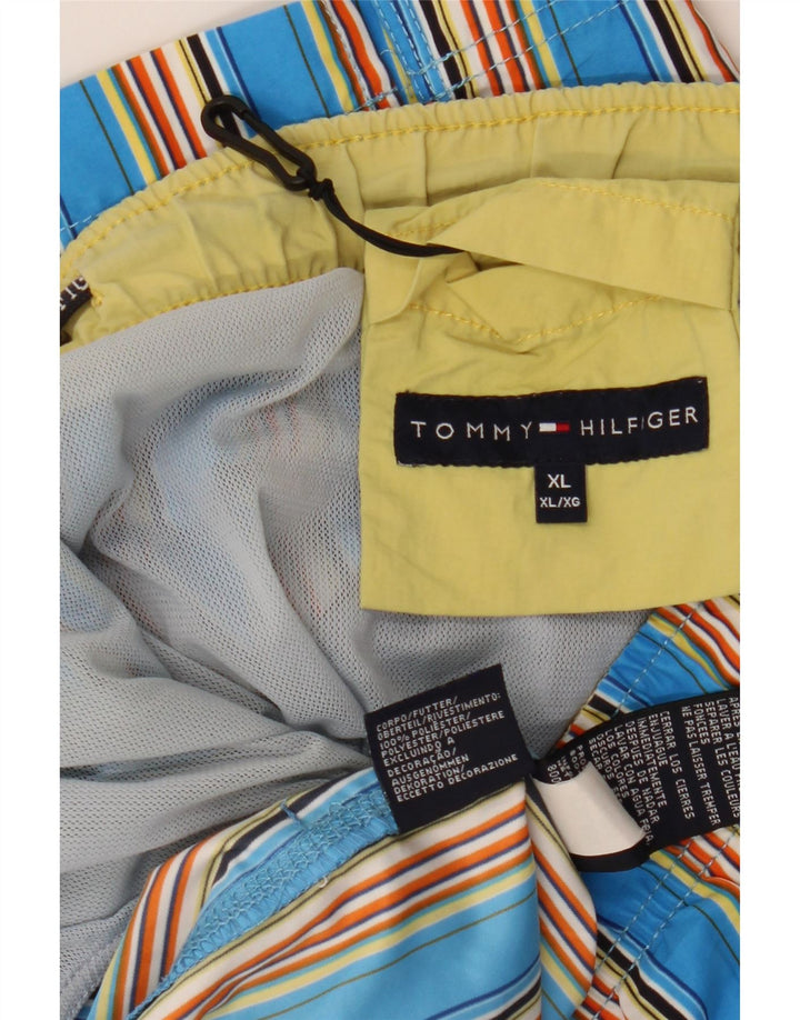 Tommy Hilfiger Bañador Hombre XL Poliéster Rayas Azules