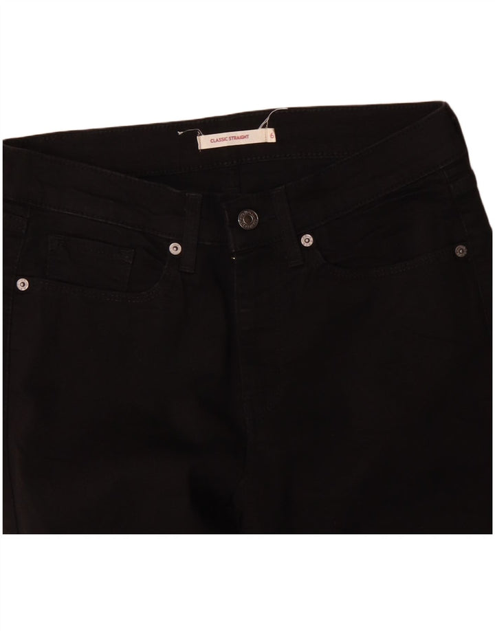 LEVI'S Jeans rectos clásicos para mujer US 6 Medium W30 L27 Algodón negro