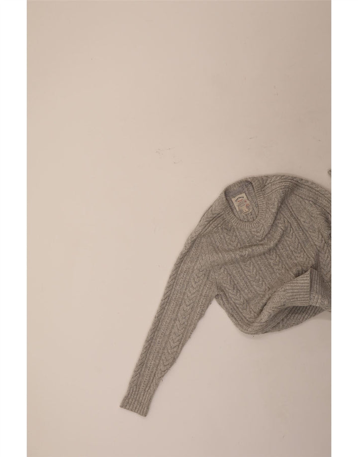 Fat Face - Jersey de cuello redondo para mujer, talla 40, color gris grande