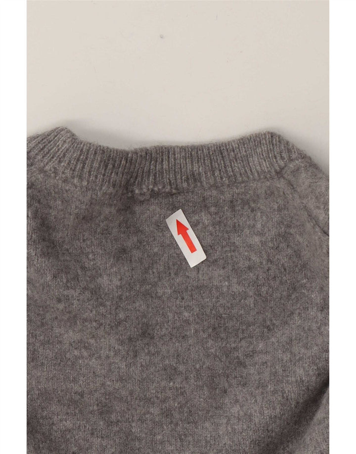 Marks & Spencer Jersey de cuello redondo para hombre de lana gris medio