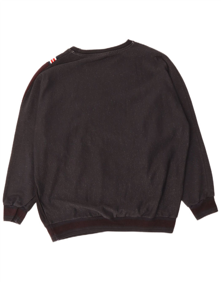 ELLESSE Hombre Sudadera Estampada Jersey Grande Azul Marino Colorblock Algodón