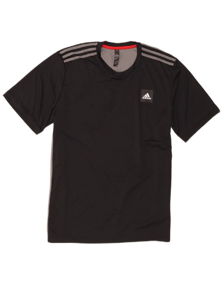 Adidas Hombre Camiseta Top Grande Negro Colorblock Poliéster