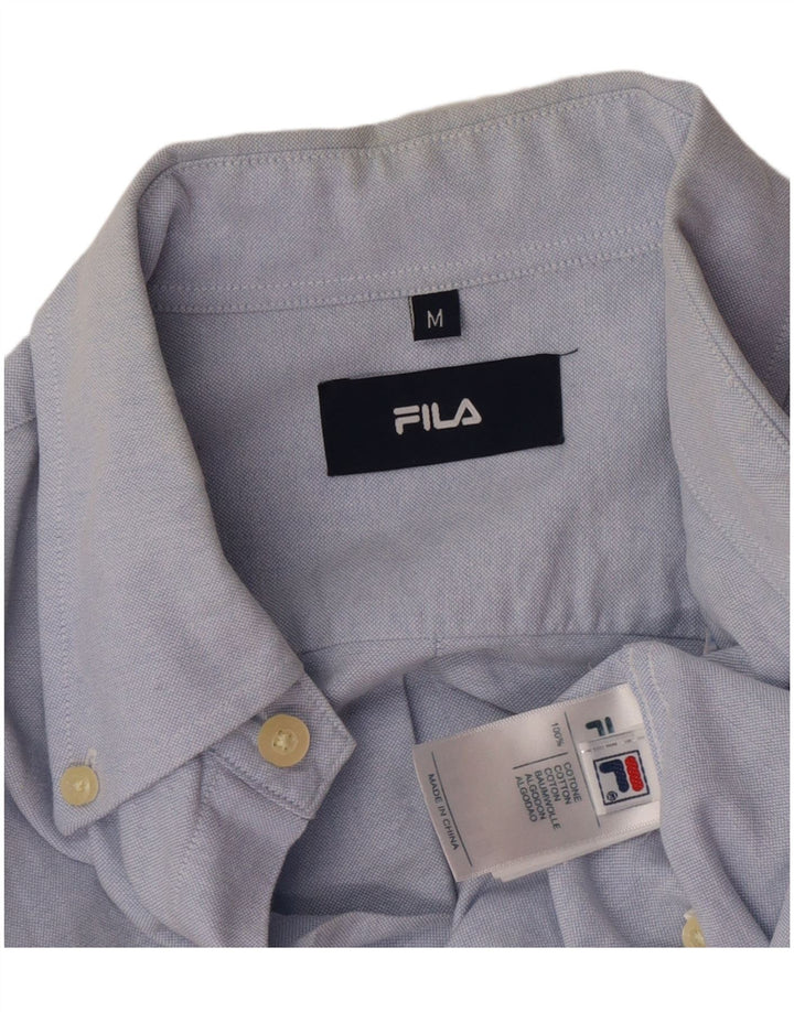 Camisa Fila Hombre Algodón Azul Medio