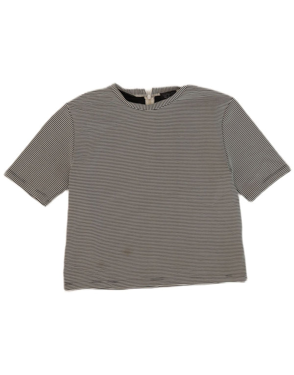 Topshop Camiseta para mujer Top UK 10 Small Black Pinstripe