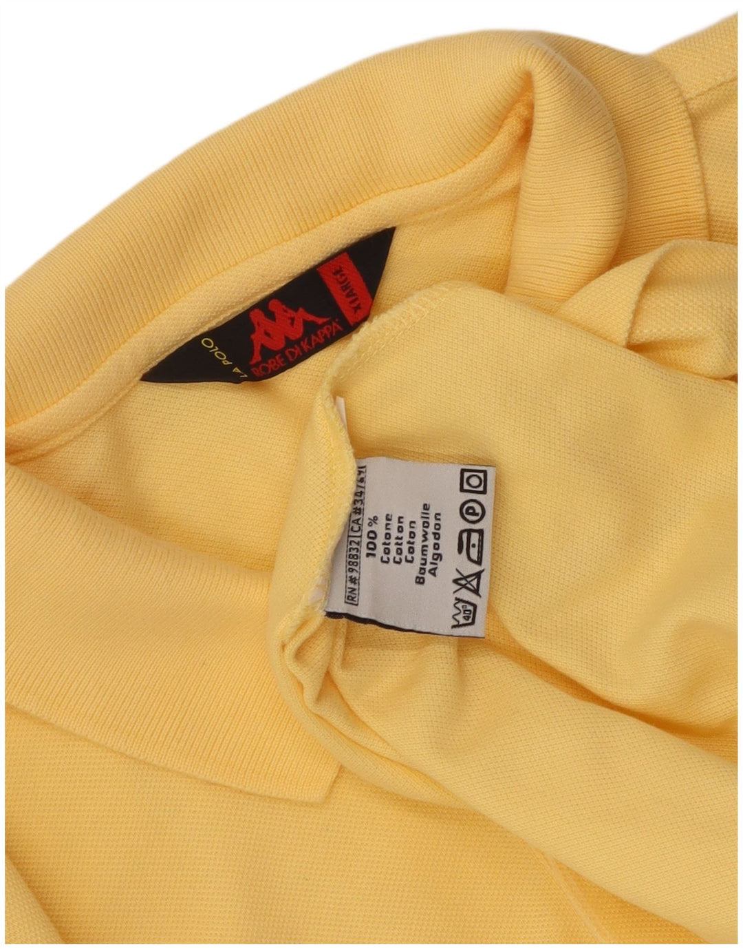 Kappa Polo Hombre XL Amarillo Algodón
