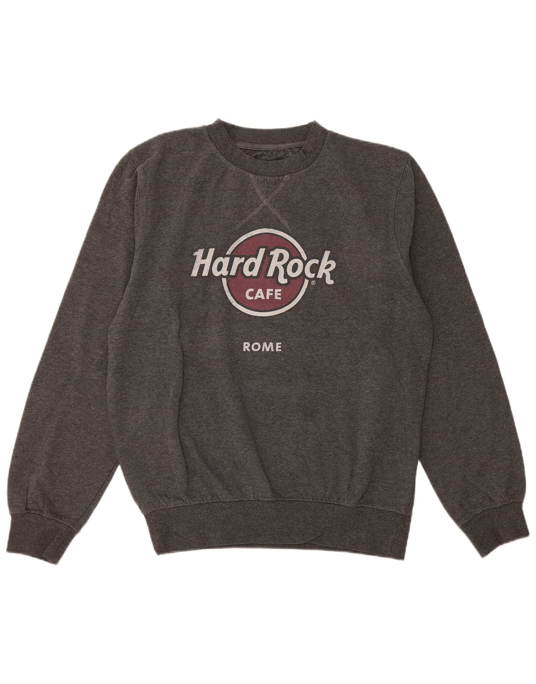 Hard Rock Cafe Mujer Rome Graphic Sudadera Jumper UK 40 Gris Medio