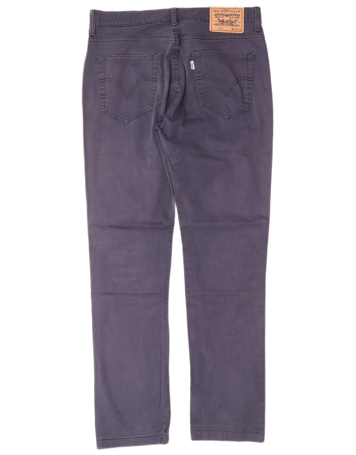LEVI'S Pantalones casuales rectos para hombre W33 L30 Algodón azul marino