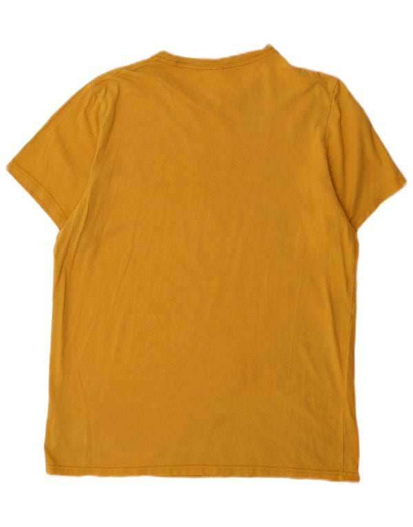 Jack Wills Camiseta de corte clásico para hombre Top de algodón amarillo medio