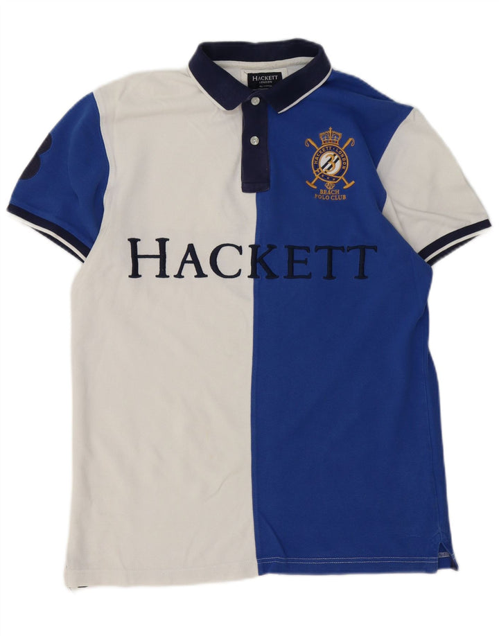 Hackett Polo De Rugby Con Gráfico De Corte Entallado Blanco Mediano Color Block