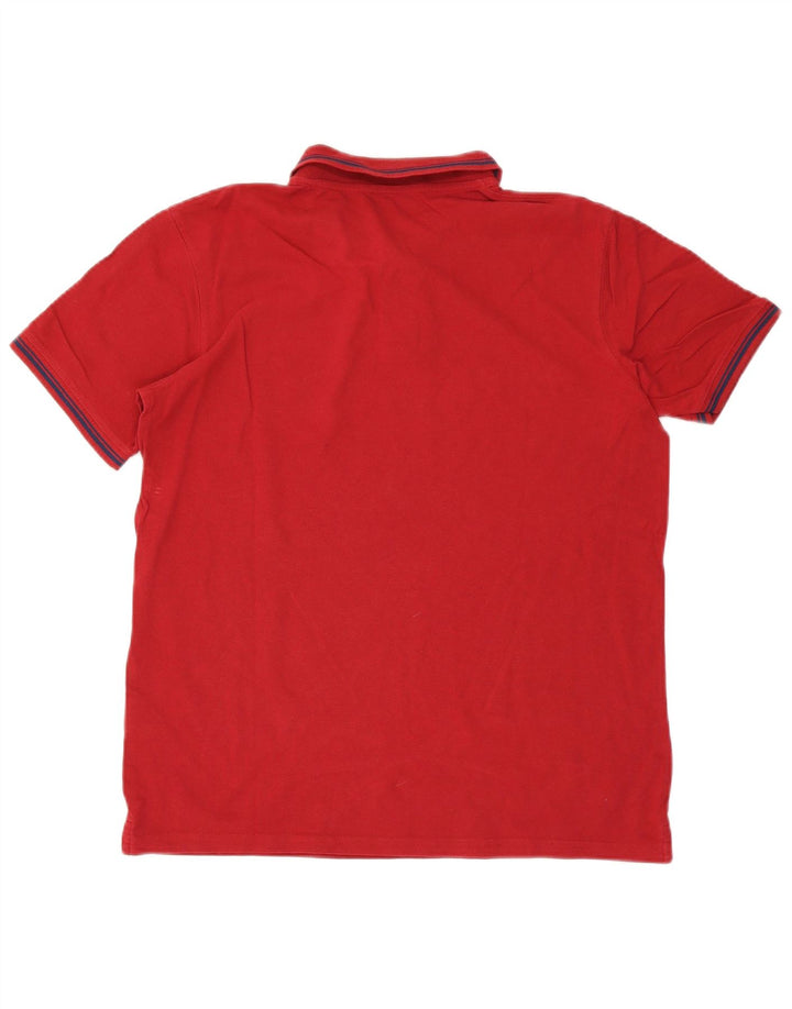 Polo Carrera Hombre XL Algodón Rayas Rojas