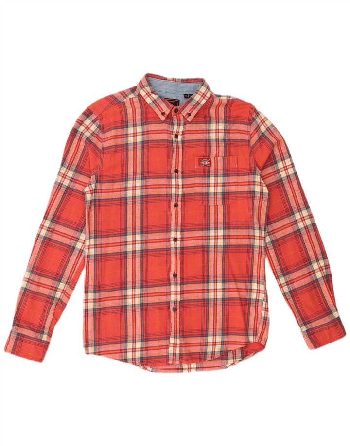 Superdry Camisa De Franela De Algodón A Cuadros Rojo Grande Para Hombre