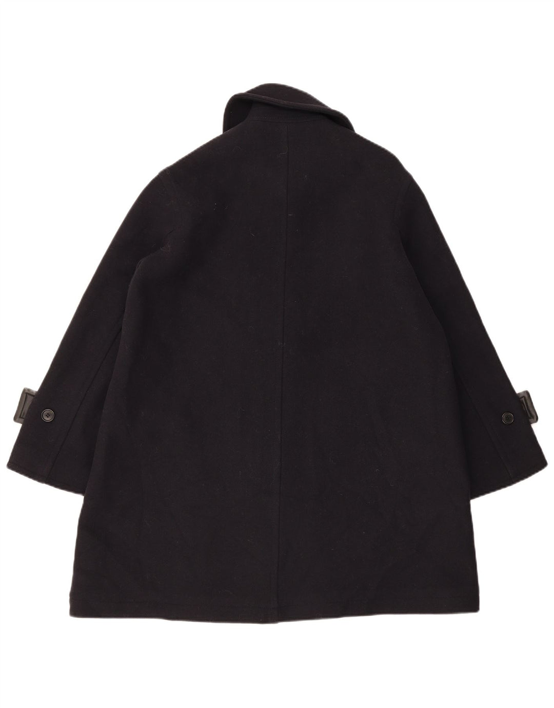 Zara Mujer Abrigo Extragrande UK 10 Small Lana Azul Marino