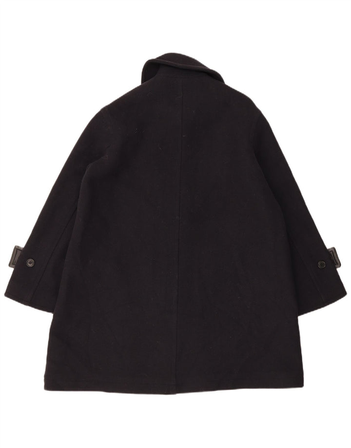 Zara Mujer Abrigo Extragrande UK 10 Small Lana Azul Marino