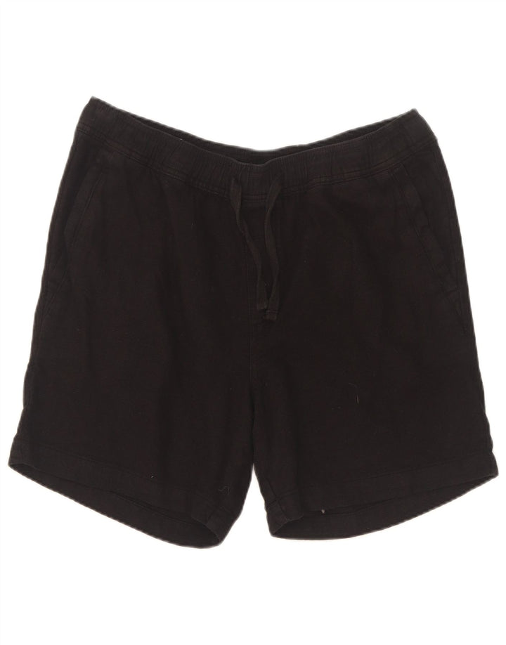 Zara Hombre Shorts Deportivos Medianos Algodón Negro