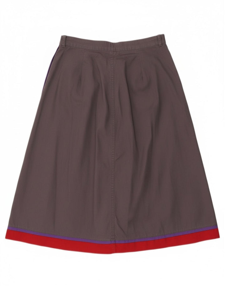 Falda acampanada vintage para mujer EU 40 Mediana W28 Bloque de color gris