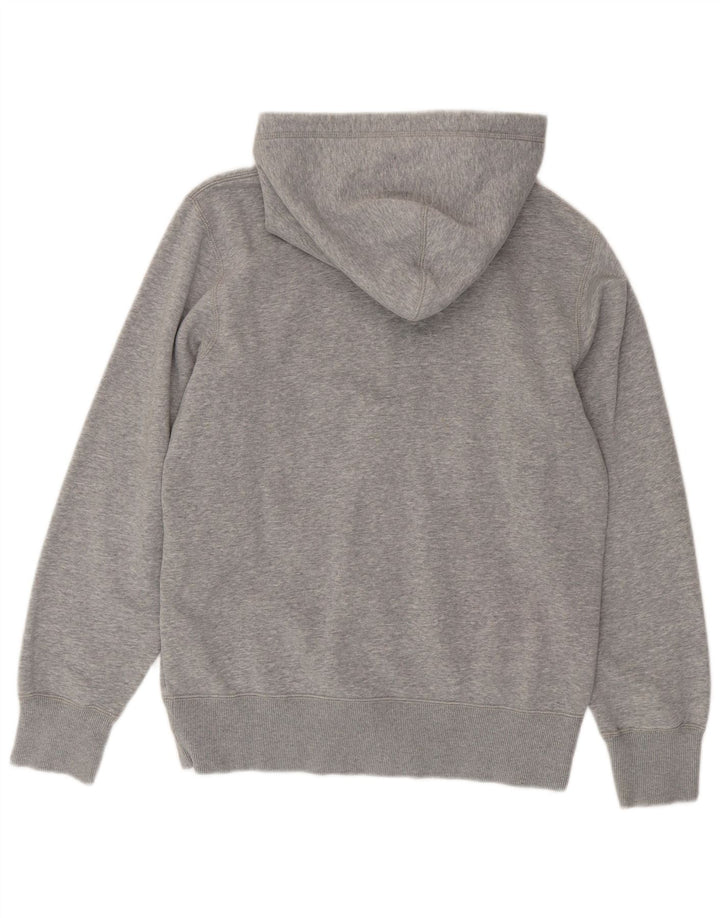 Nike Sudadera con capucha y cremallera gráfica para hombre, talla pequeña, algodón gris