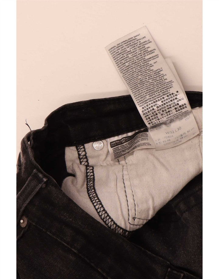 Levi's Mens 511 Slim Jeans W32 L30 Algodón negro