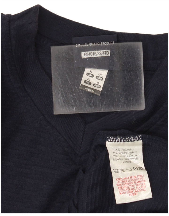 Camiseta Umbro Hombre Top XL Azul Marino Poliéster