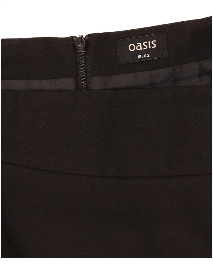 Oasis Falda Recta para Mujer UK 46 Large W34 Negro