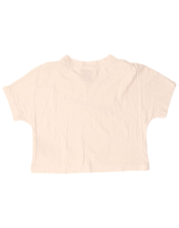 Nike Camiseta corta gráfica para mujer UK 10 Small White Cotton