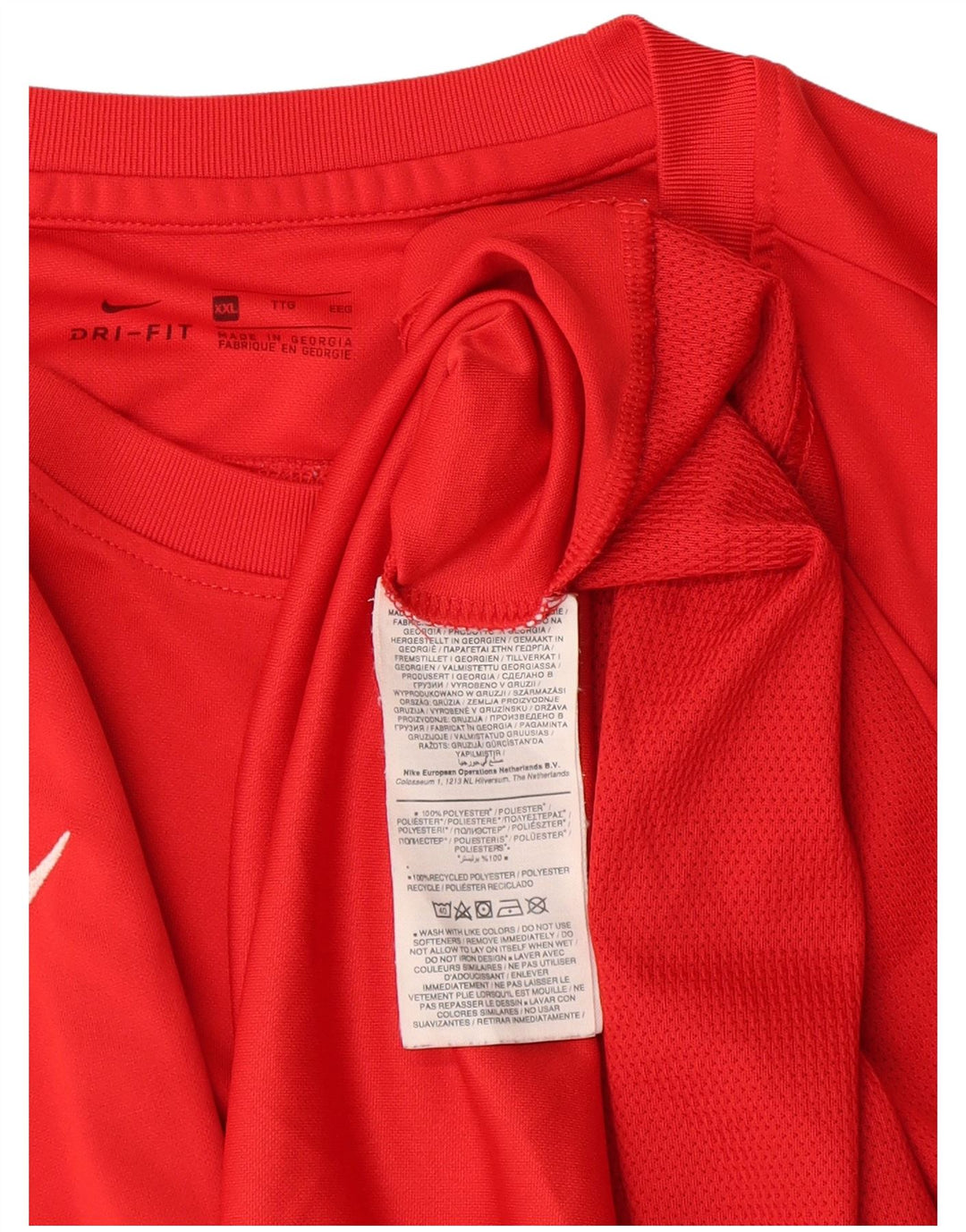 Nike Camiseta Dri Fit para hombre Top 2XL Poliéster rojo