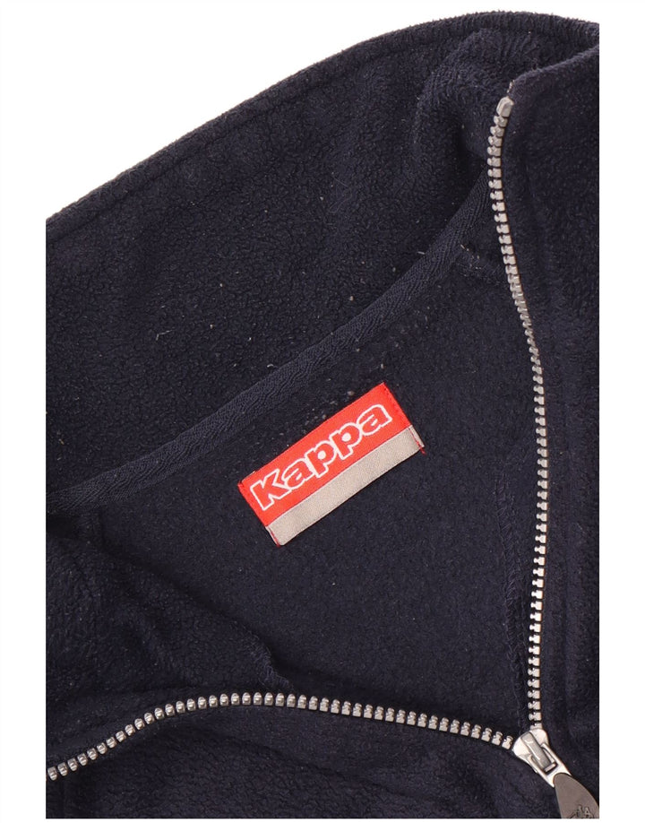 Kappa Hombre Jersey De Forro Polar Con Cremallera Y Cuello Medio Azul Marino