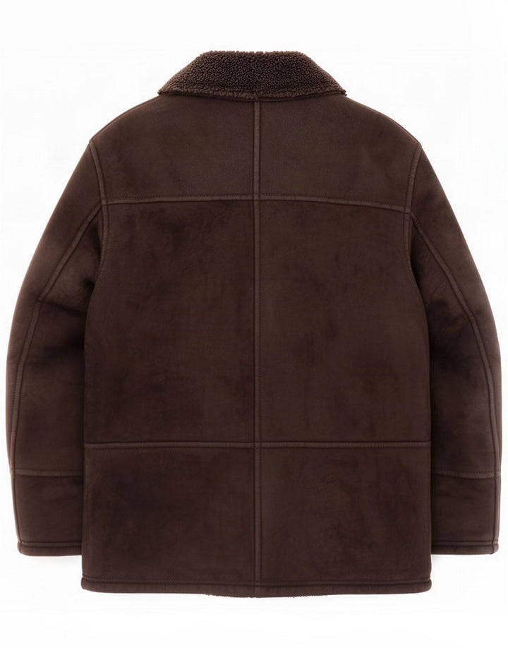 Chaqueta holgada de piel de oveja Sinclair para mujer IT 42 Cuero negro mediano