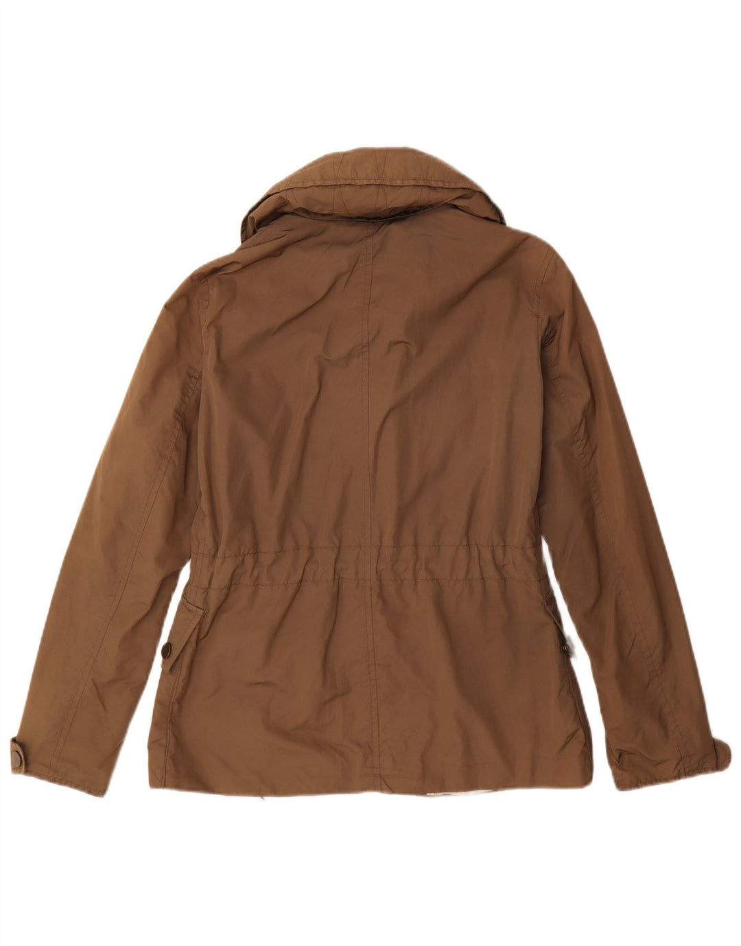 MASSIMO DUTTI Chaqueta utilitaria con capucha para mujer UK 10 Small Marrón Poliéster