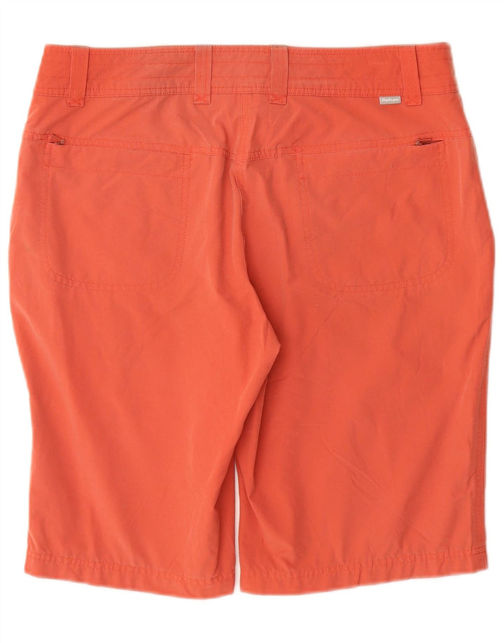 ROHAN Pantalones cortos chinos para mujer UK 12 Medium W32 Naranja Poliamida