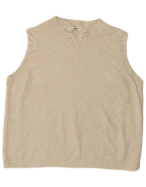 Marks & Spencer - Camiseta sin mangas para mujer, talla 40, talla grande, color blanco roto