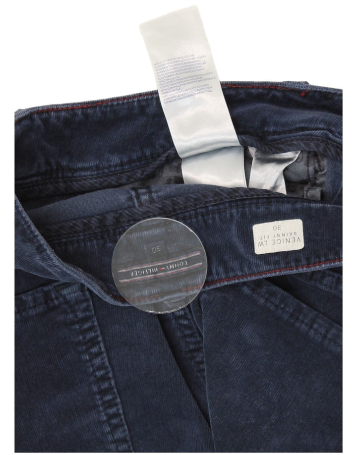 TOMMY HILFIGER Pantalones ajustados de pana Venice LW para mujer W30 L31 Azul marino