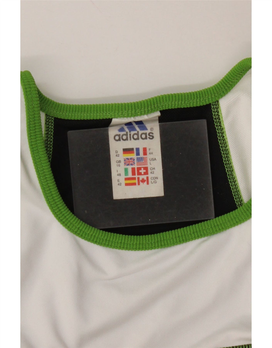 ADIDAS Mujer Climalite Sport Bra Top UK 40 Grande Negro Colorblock