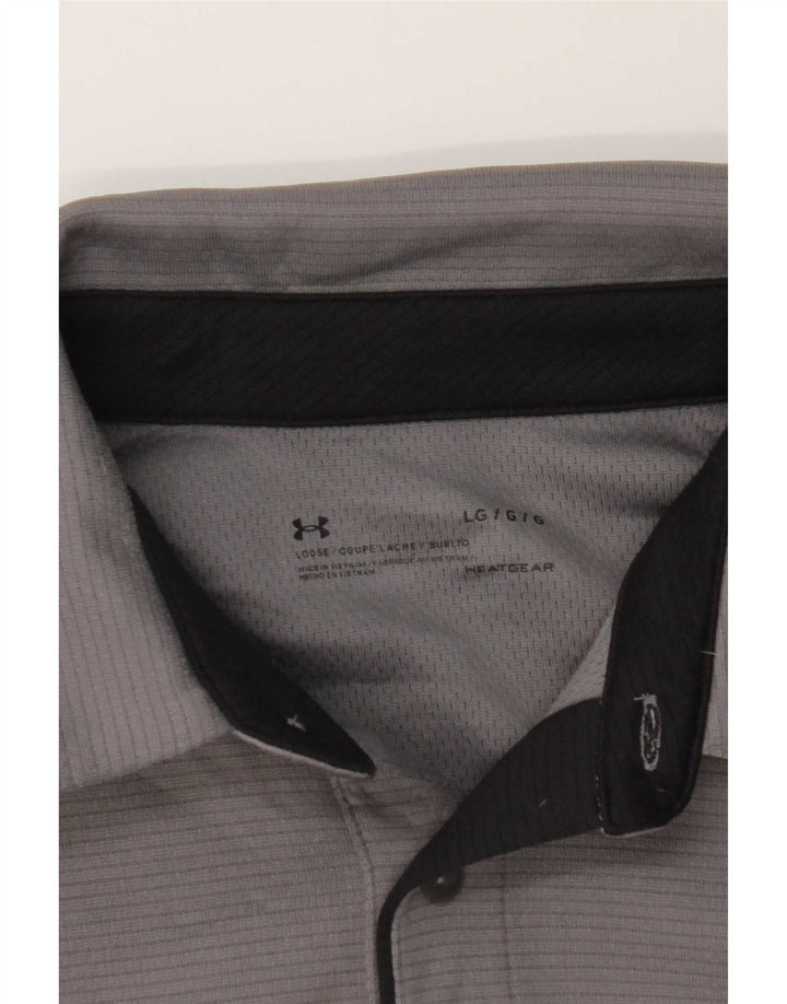 Under Armour Polo Heat Gear para hombre, talla grande, gris
