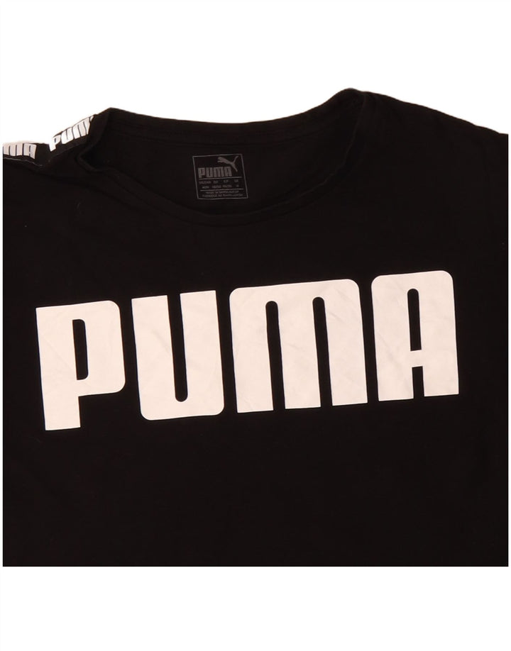 PUMA - Camiseta gráfica para hombre, talla 40, talla M, color negro