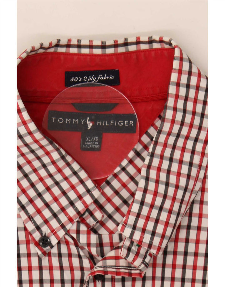 Camisa Tommy Hilfiger Hombre XL Cuadros Rojos