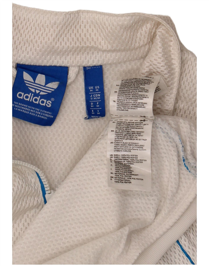 Adidas Hombre Chándal Top Chaqueta Mediano Blanco Poliéster